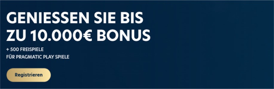 Lucky Dreams: Genießen Sie bis zu 10.000€ Bonus.